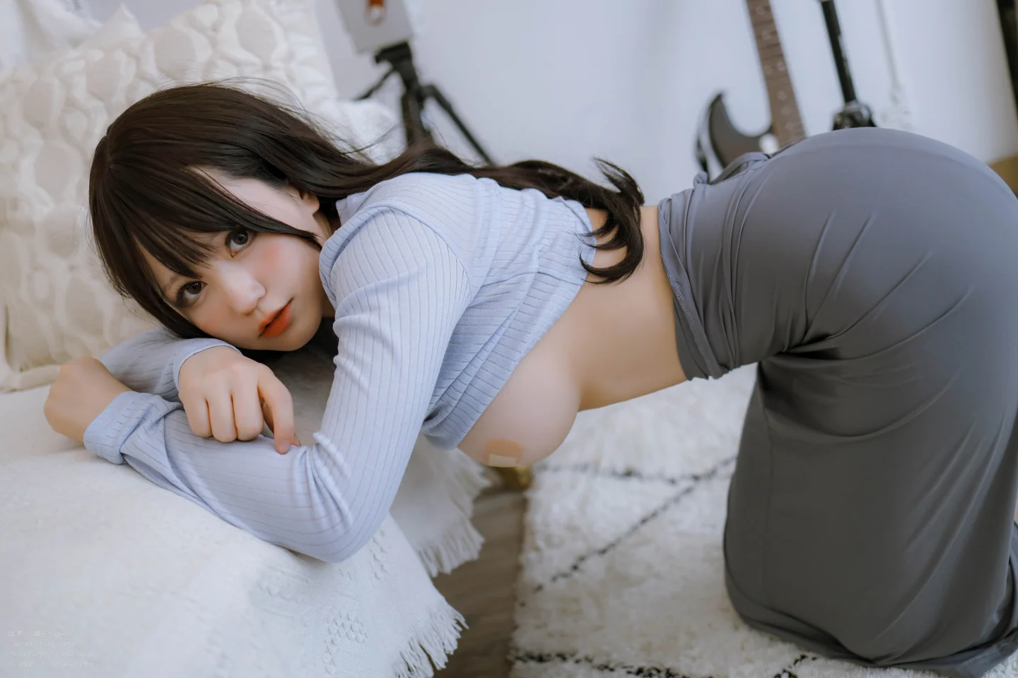 Nyako喵子 - 吉他妹妹 连衣裙 [71P,1V-712MB] tg@simisebaisi 【丝足阁】067.webp